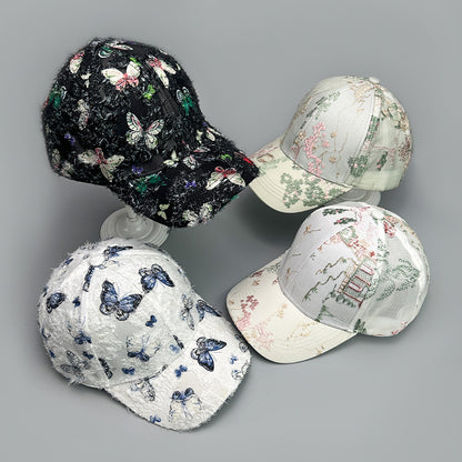 Collection de casquettes fleuries et imprimées